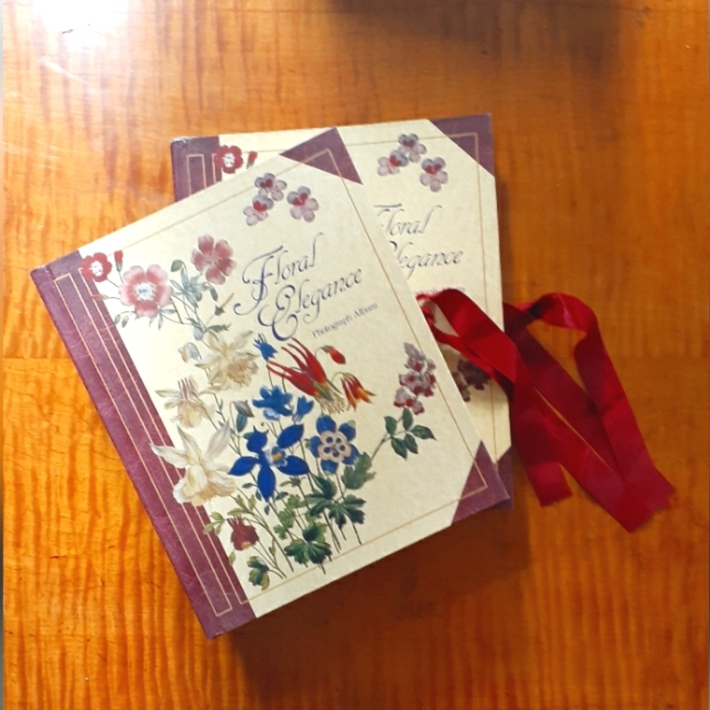 Floral Elegance Photo Album Set 9x7 inches